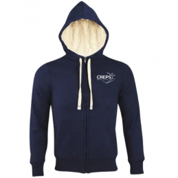 Sweat zippé bleu marine