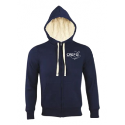 Sweat zippé bleu marine